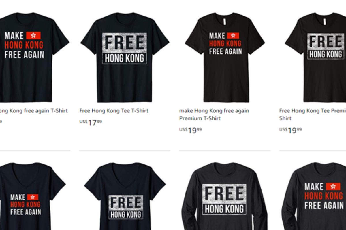 Amazon Causes Online Outrage In China With Hong Kong Protest T Shirts South China Morning Post