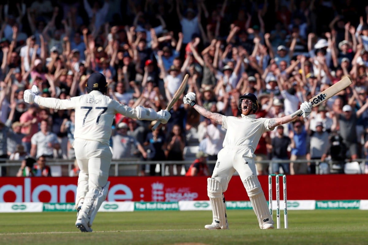 England’s Ben Stokes lets out a roar as he seal the third test for England. Photo: Reuters