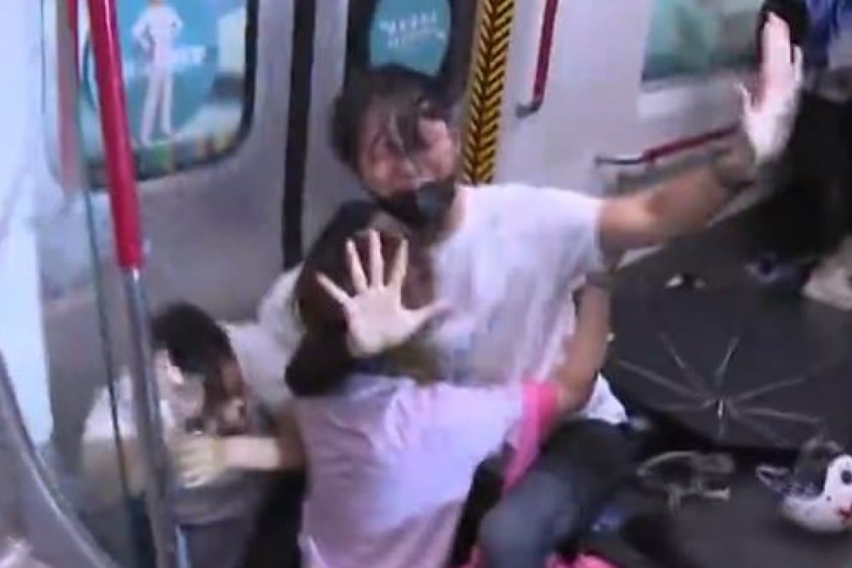 Image result for Chaos on Hong Kong’s MTR network as police chase protesters into station and arrest 63