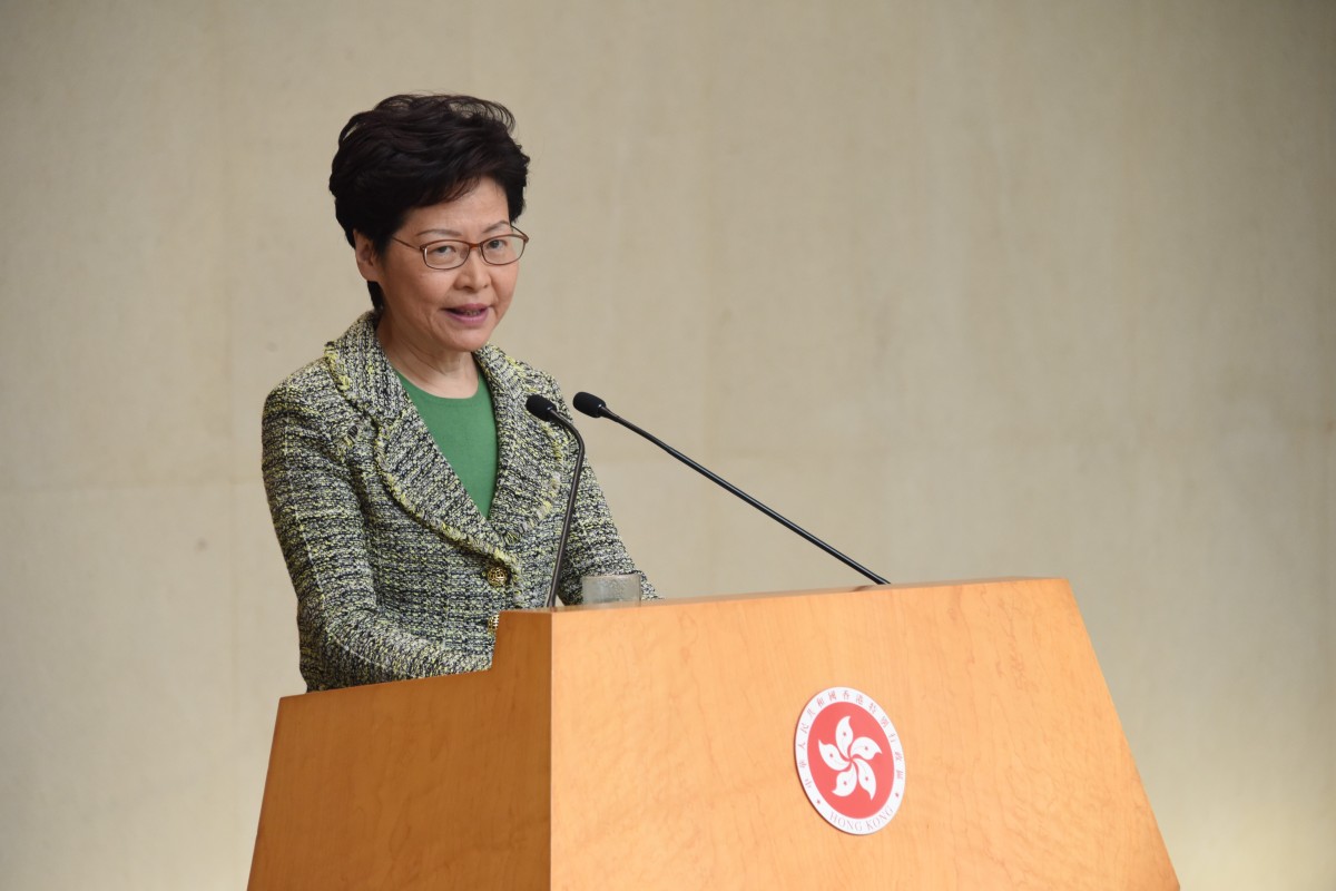 At a media briefing on September 24, Chief Executive Carrie Lam pledged to listen to the public with a sincere and humble attitude. Photo: Xinhua