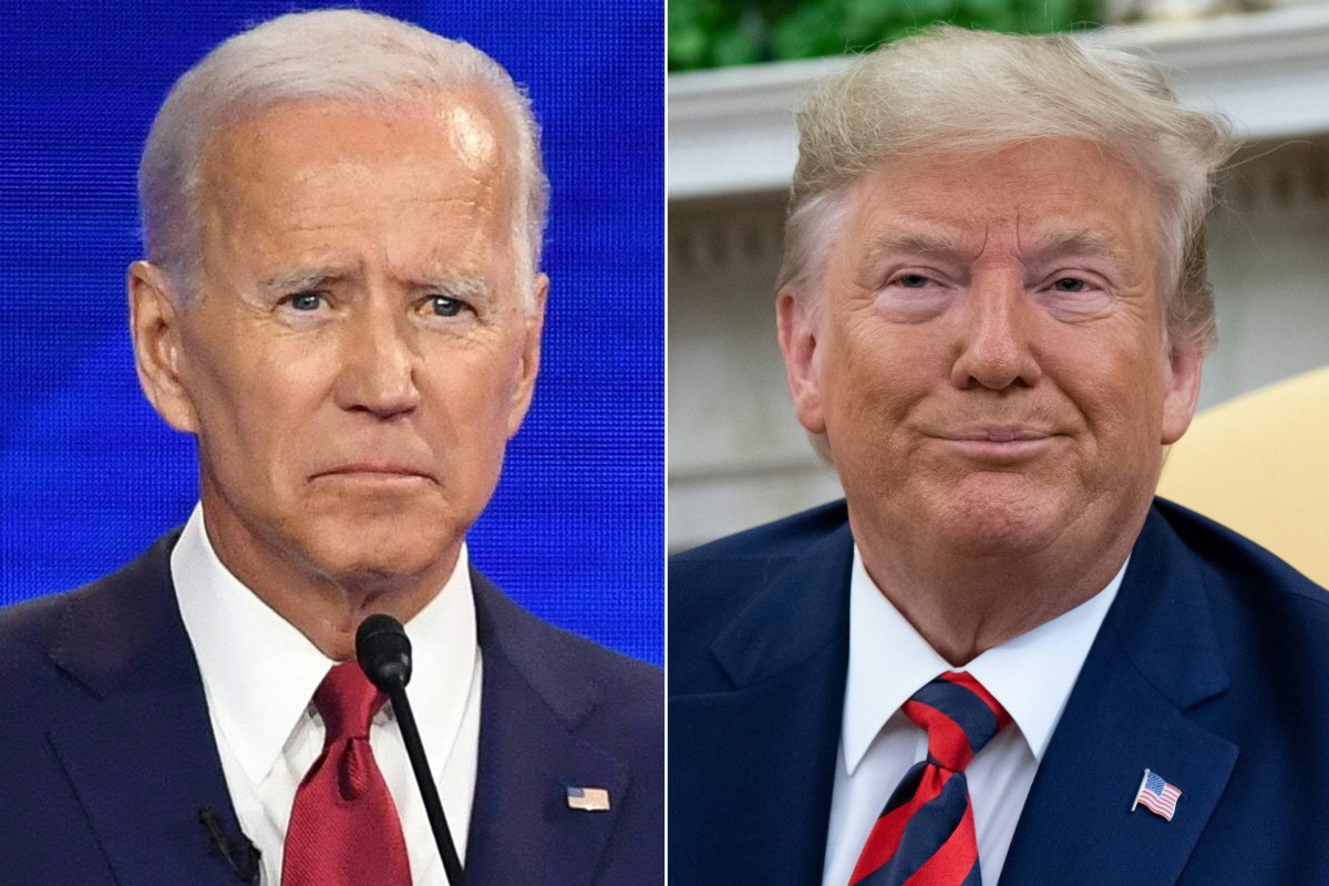 Democratic presidential hopeful Joe Biden and US President Donald Trump, both pictured last month. Photos: AFP