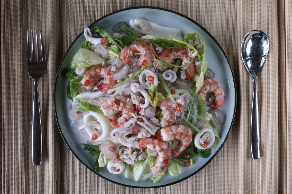 How To Make Thai Glass Noodle Salad With Seafood And Pork South