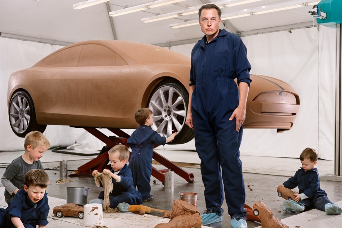 Pictured here with his sons, Tesla and SpaceX CEO Elon Musk moved to the US from South Africa – one of many billionaire immigrants who made their fortune in the US. Photo: Martin Shoeller