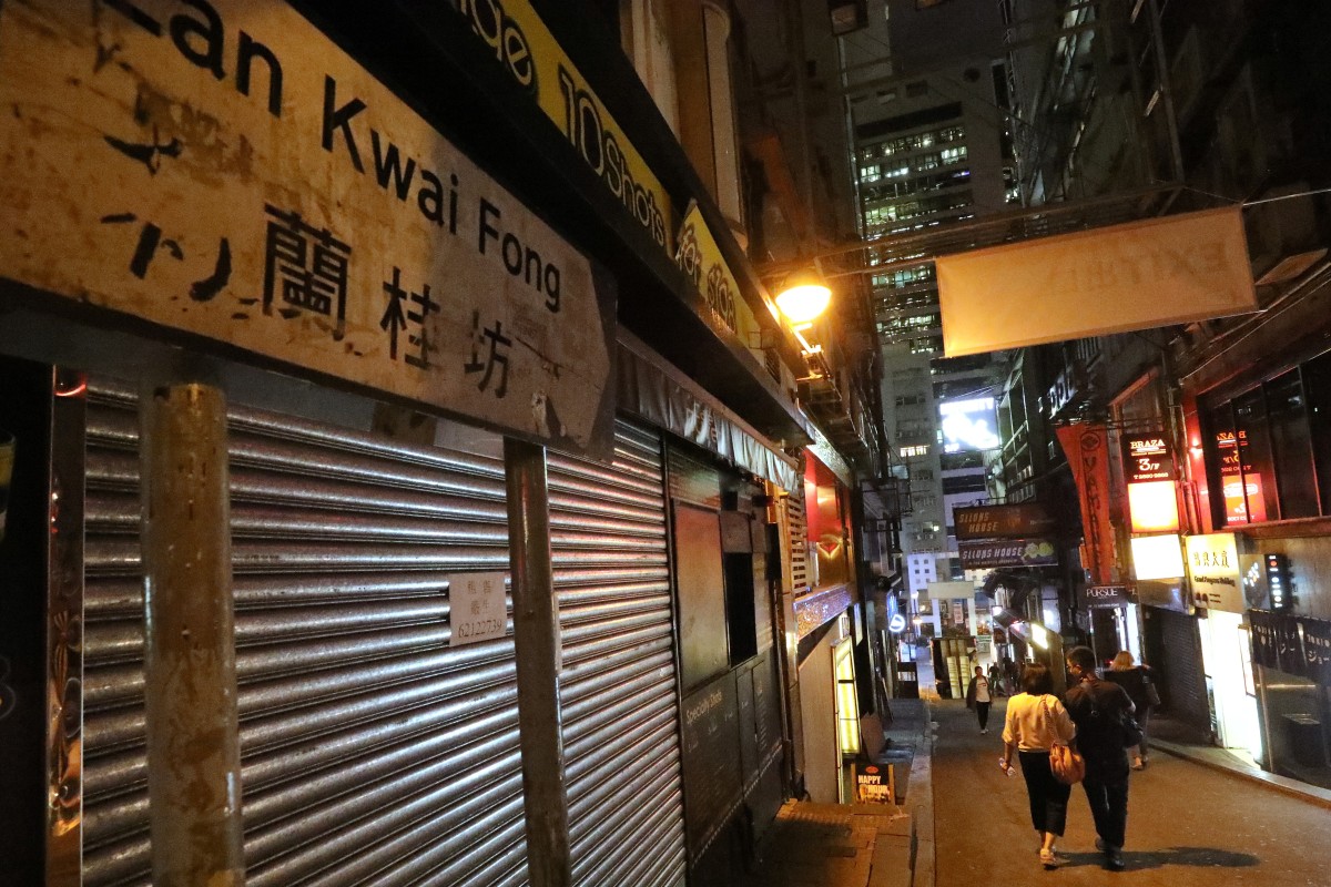 Hong Kong nightlife district Lan Kwai Fong fears Halloween revellers