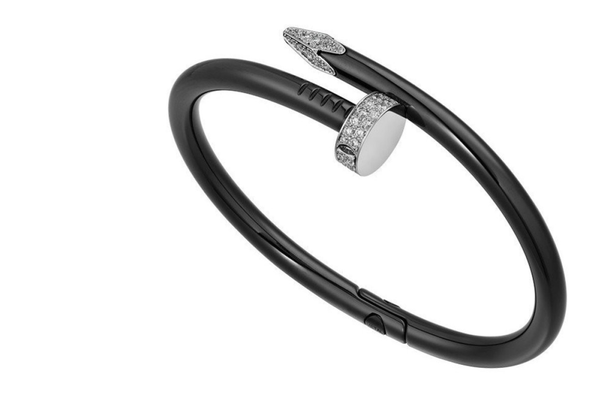 cartier nail bracelet in black