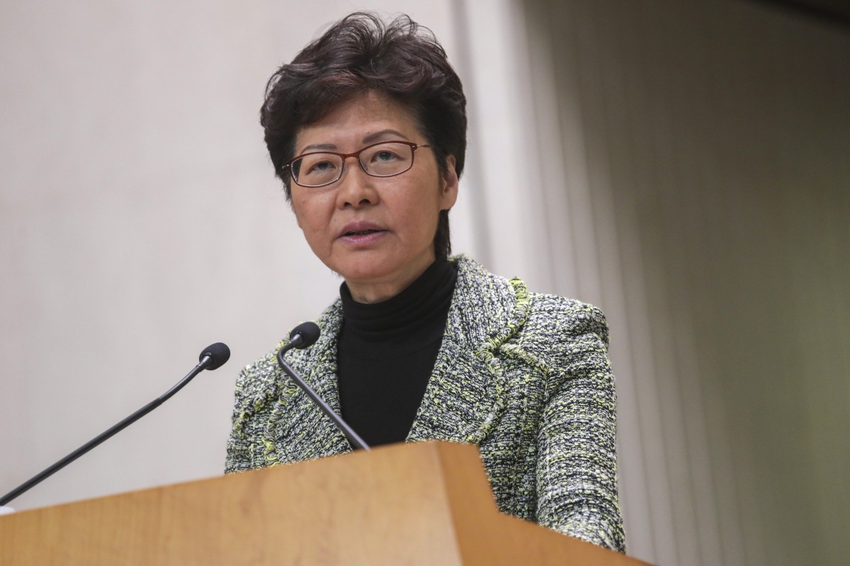 Chief Executive Carrie Lam on Tuesday before the Executive Council meeting in Tamar. Photo: May Tse
