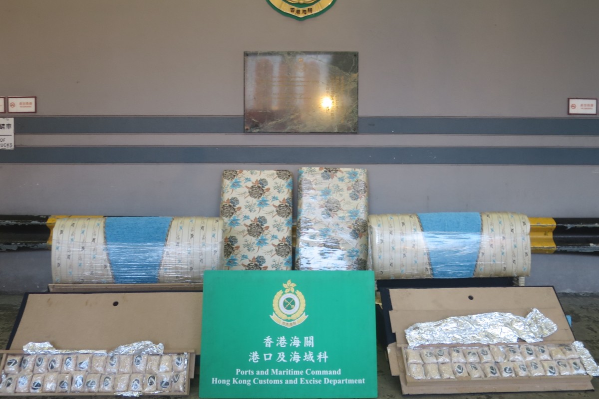 Hong Kong’s Customs and Excise Department seized 1.57 million tablets of suspected fenethylline being shipped to Saudi Arabia. Photo: Handout