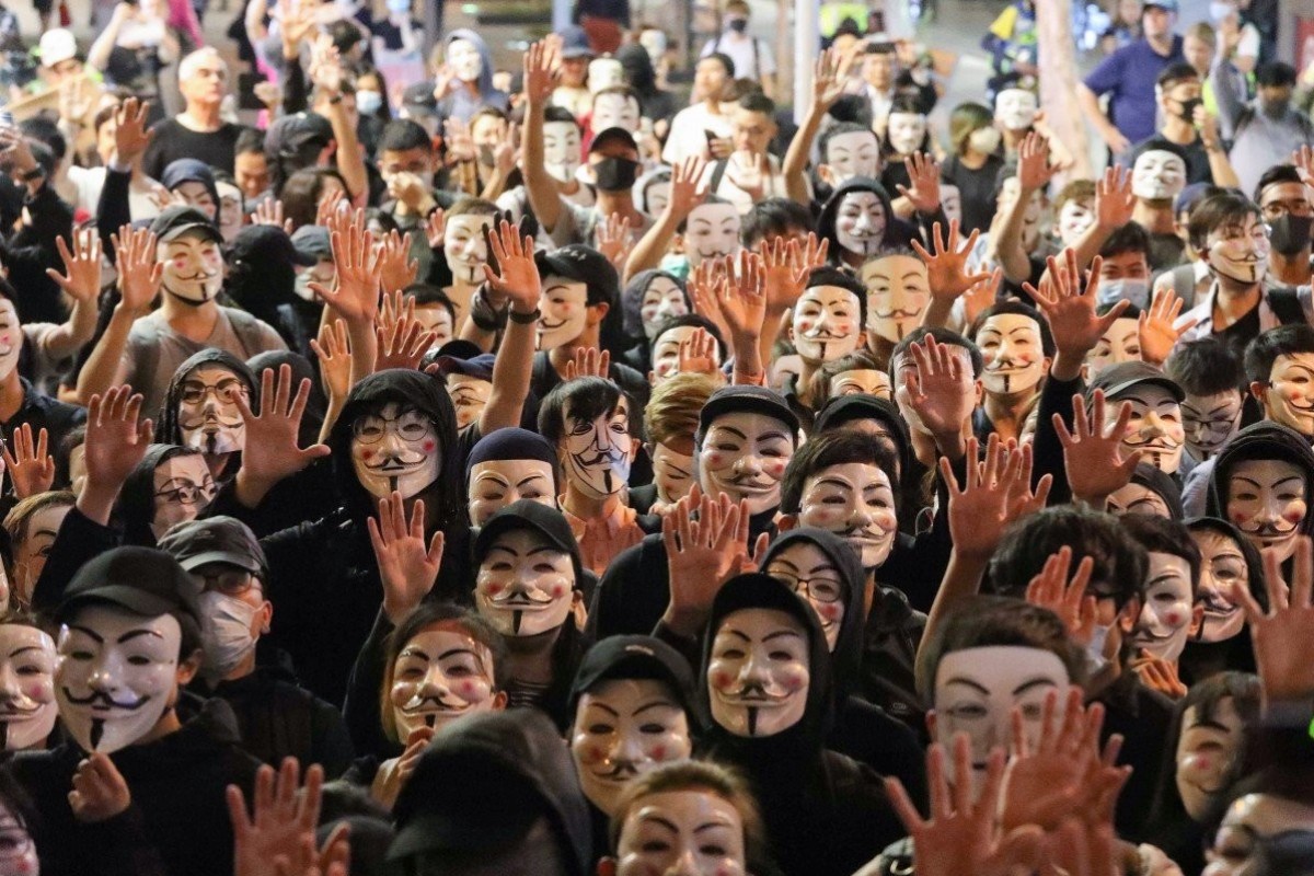 The mask ban in Hong Kong took effect on October 5, but the way it was imposed through emergency powers was ruled unconstitutional by High Court judges on Monday. Photo: Felix Wong