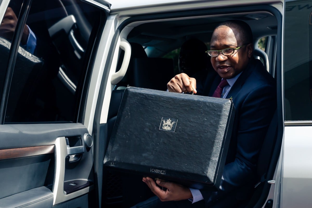 Zimbabwe Finance Minister Mthuli Ncube arrives at his country’s parliament last week to present his budget. Photo: AFP