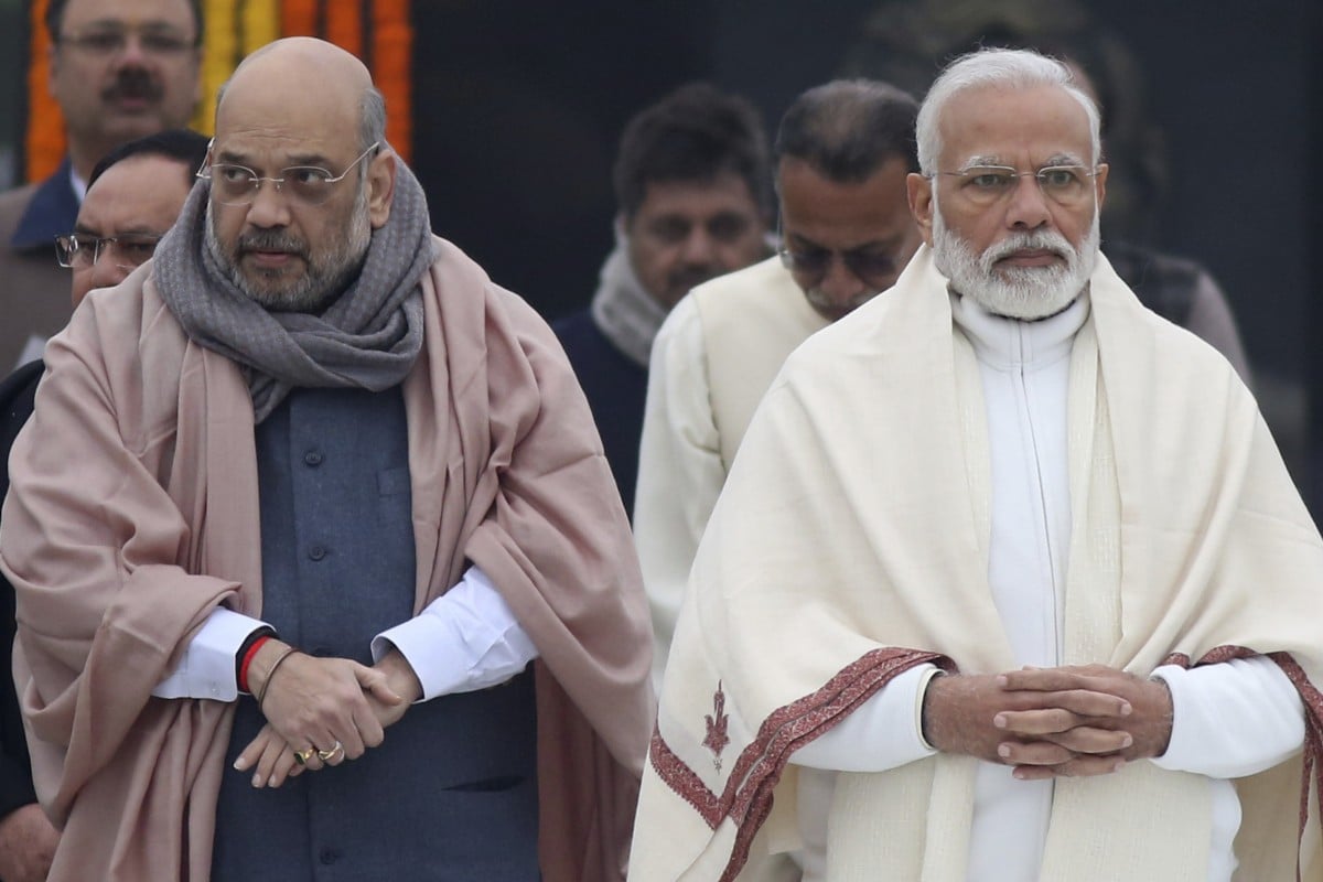 Indian Home Minister Amit Shah and Prime Minister Narendra Modi are facing multiple challenges as they lead the BJP into 2020, including ongoing protests and local election defeats. Photo: AP