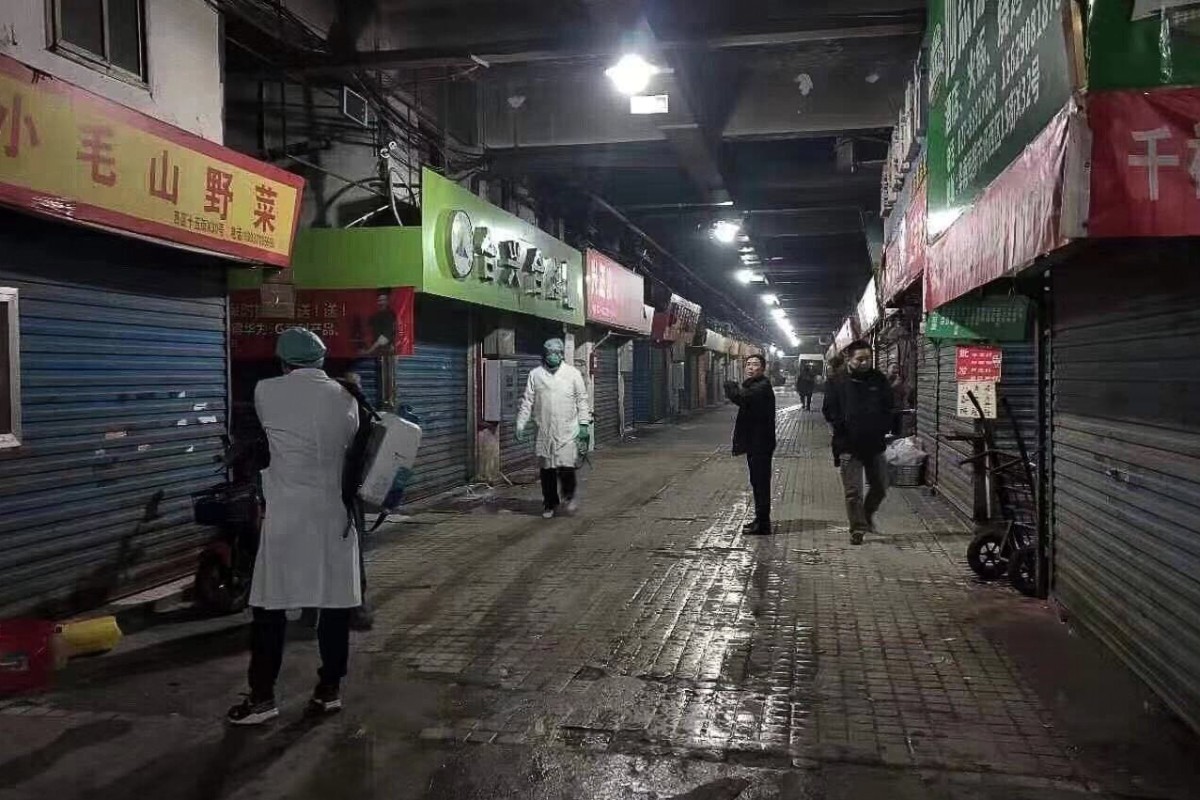 Wuhan’s Huanan seafood market, where most of the mystery viral pneumonia cases have originated. Photo: Handout