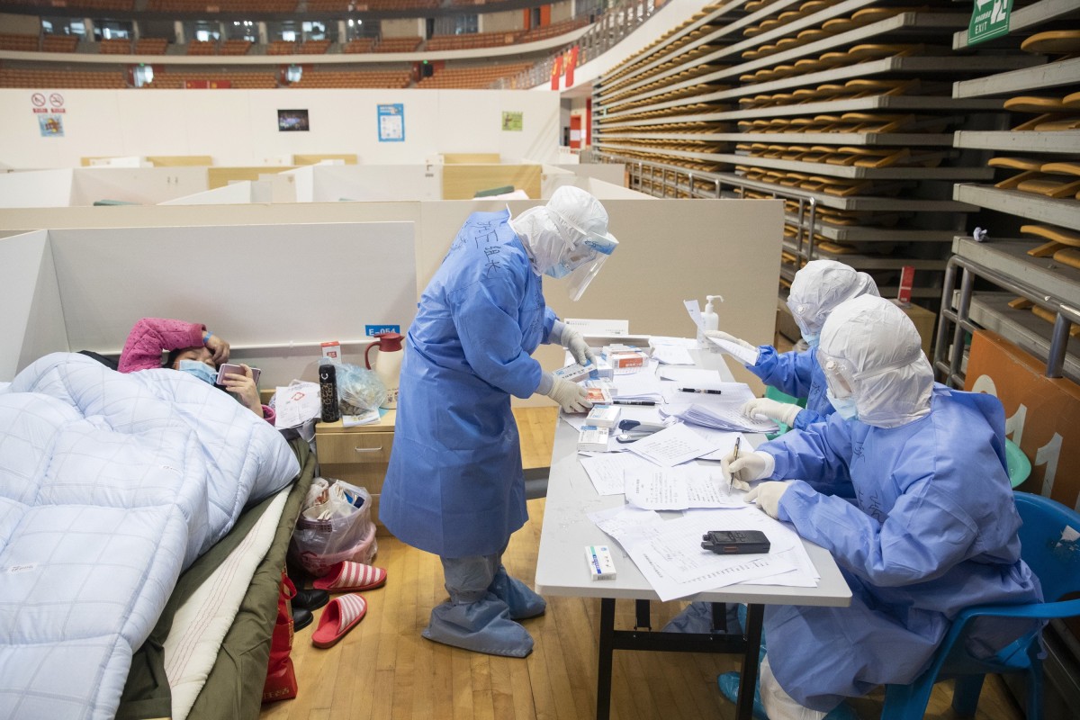 Temporary medical facilities have been set up throughout Wuhan to treat mild cases of Covid-19. Photo: EPA-EFE