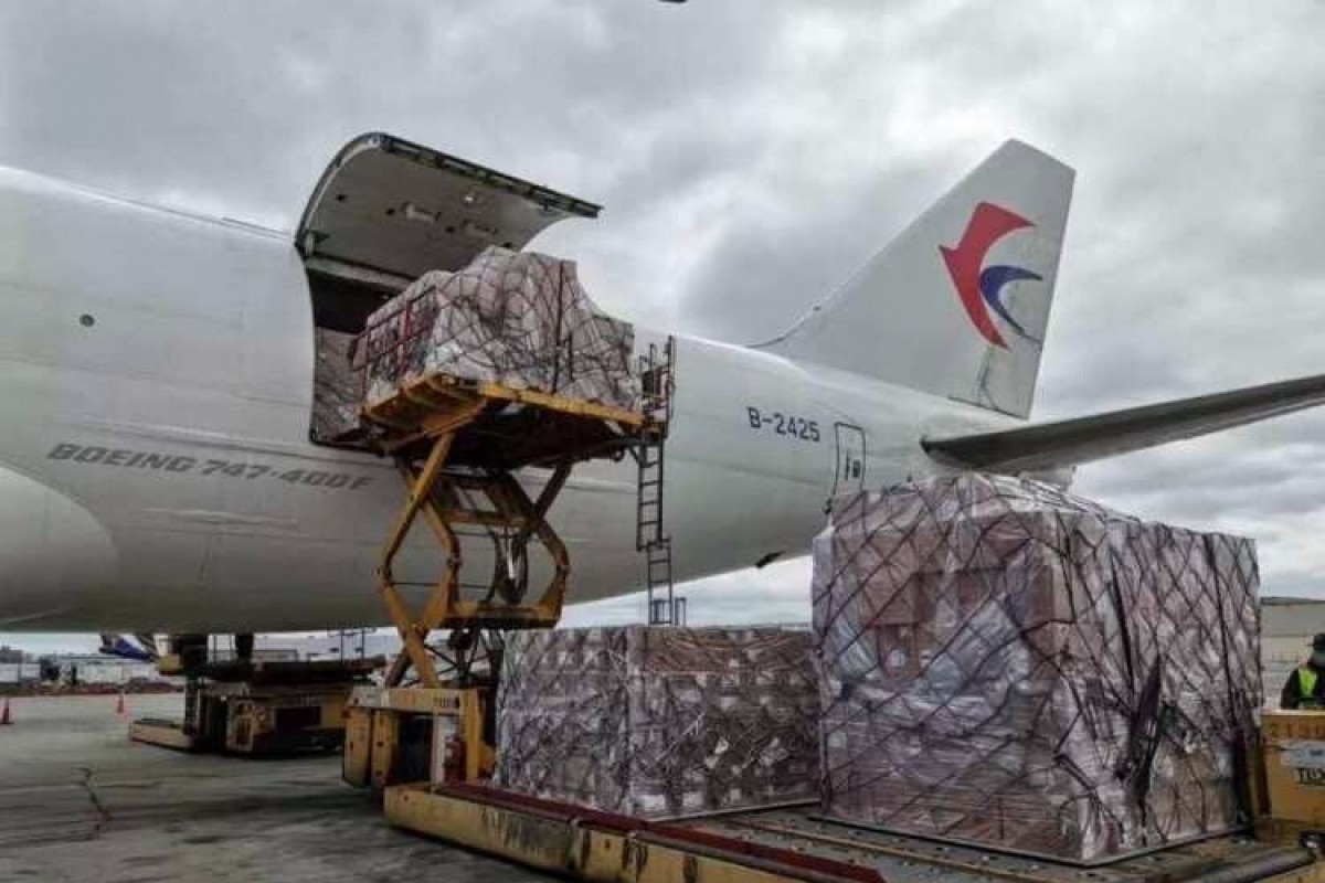 A shipment of 1,000 ventilators donated by Jack Ma Foundation and Joe Tsai Foundation, has arrived in New York. Photo: Handout