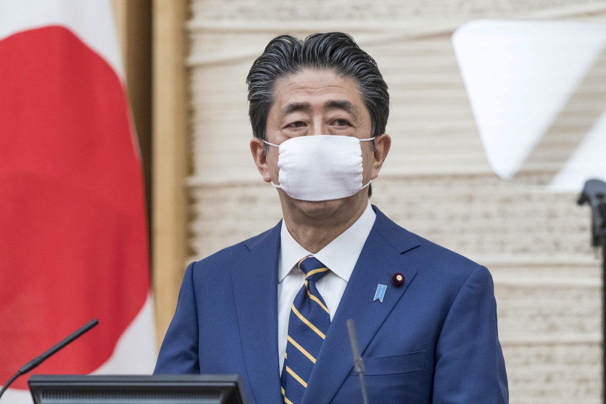 Japan’s Prime Minister Shinzo Abe speaks at a press conference on April 7, 2020. Photo: ZUMA Wire/dpa