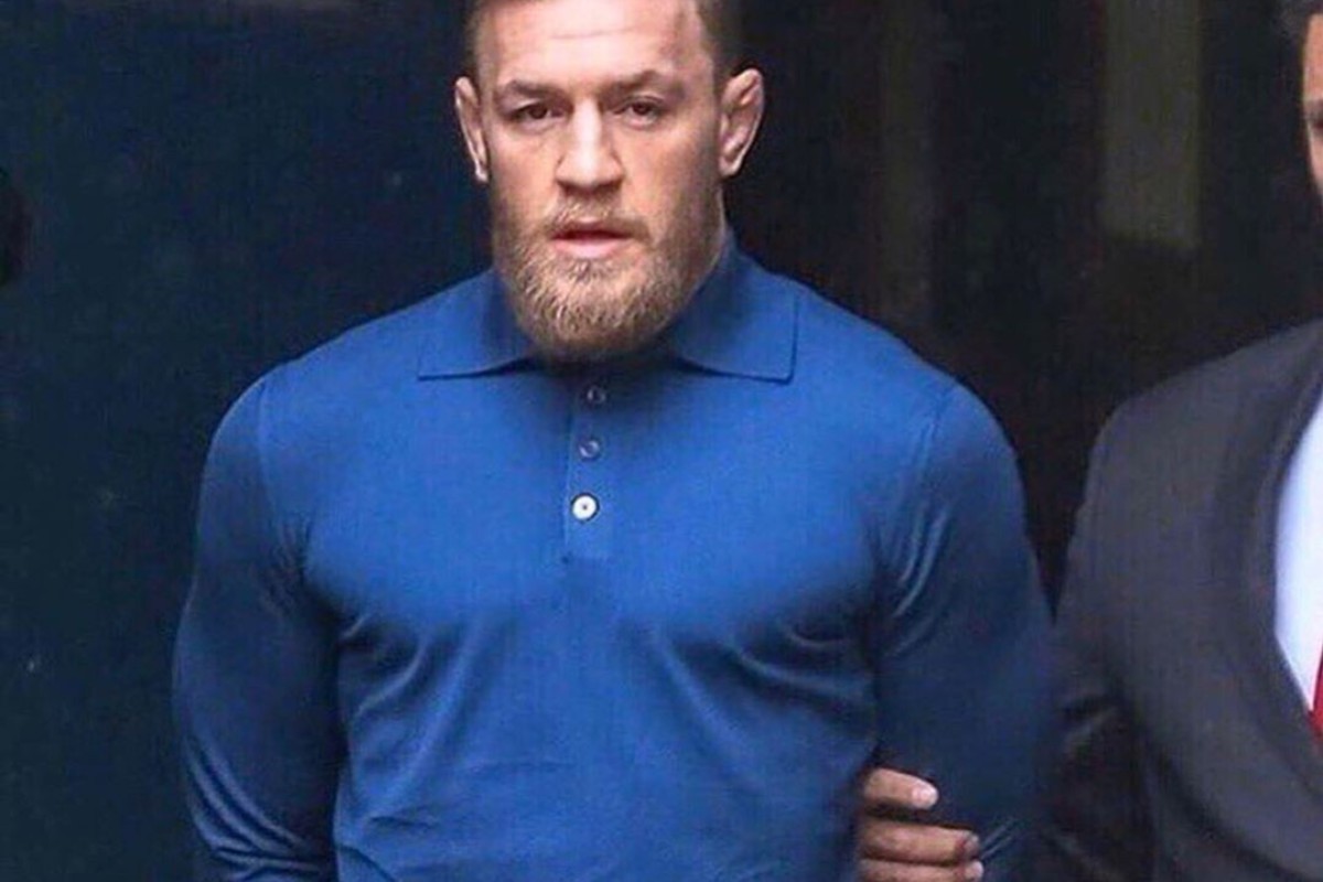 conor mcgregor blue polo shirt