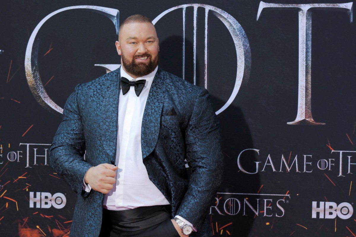 Hafthor Julius Bjornsson arrives for the premiere of the final season of Game of Thrones at Radio City Music Hall in New York. Photo: Reuters
