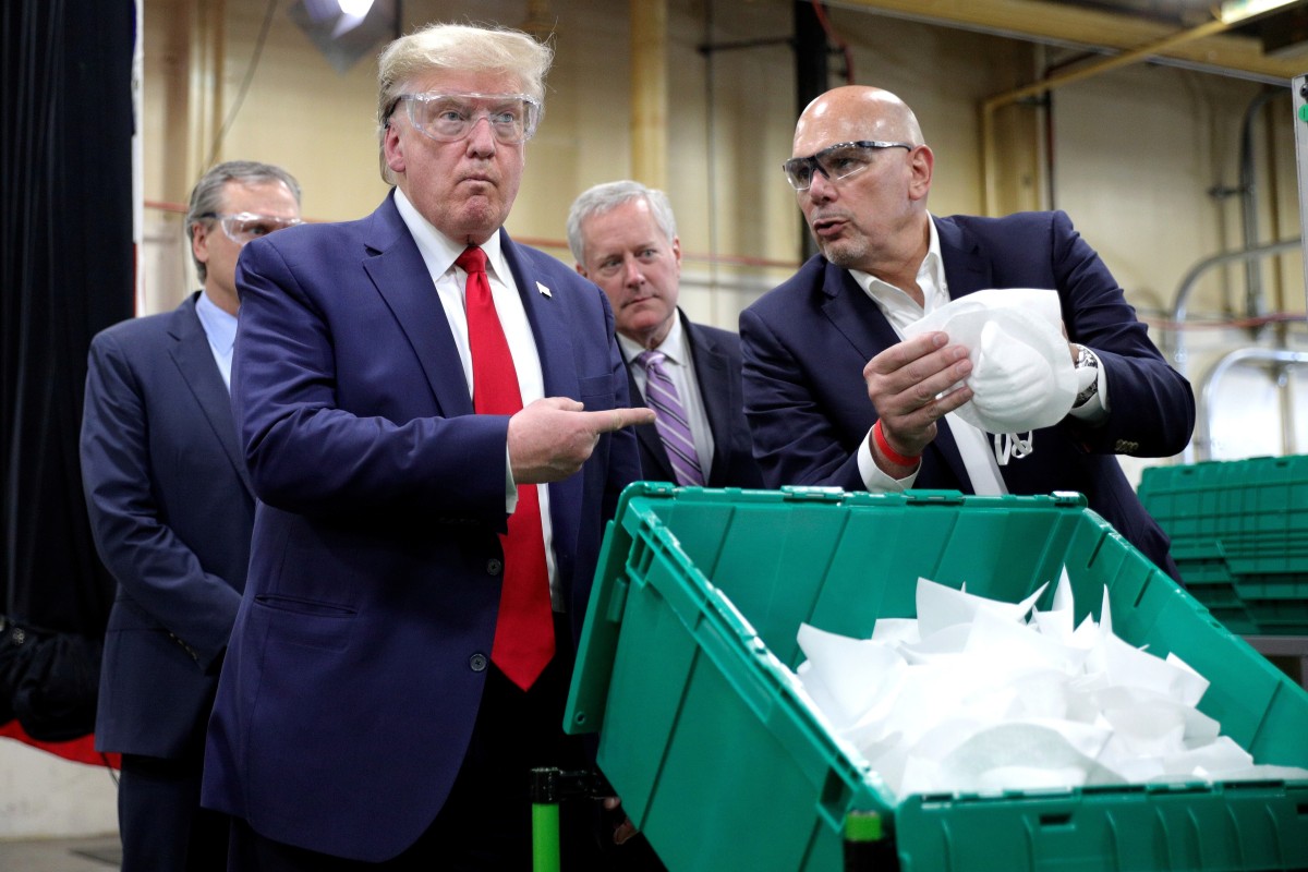 Coronavirus Donald Trump Says He Wore Mask At Factory But Took It Off After Being Told He Didn T Need One South China Morning Post