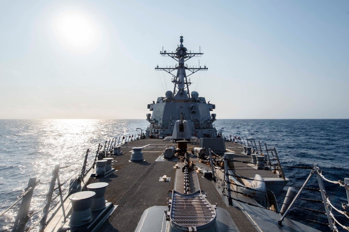 The guided-missile destroyer USS McCampbell made a transit through the Taiwan Strait on Thursday. Photo: US Navy