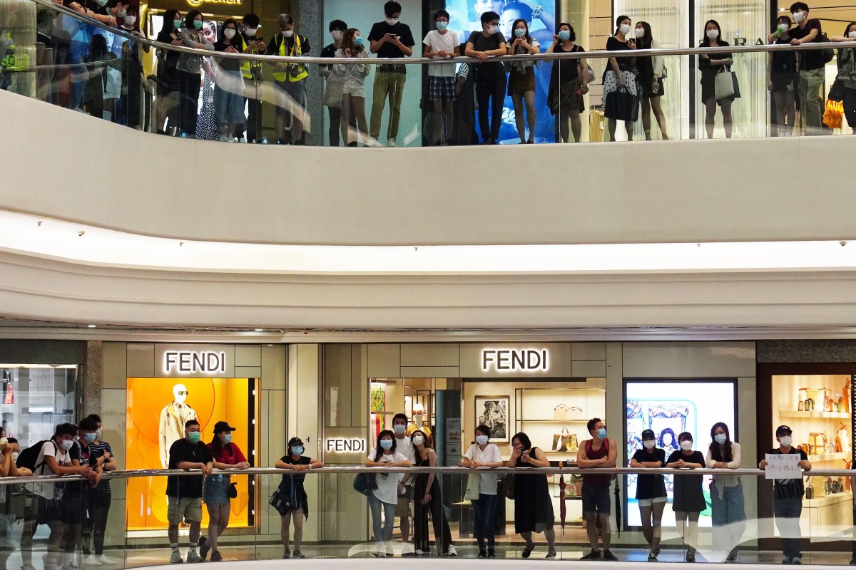 Protesters gather in Times Square on Wednesday evening. Photo: Sam Tsang