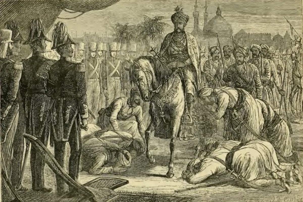 The surrender of Diwan Mulraj Chopra, leader of the Sikh rebellion against the British, at the Siege of Multan on January 22, 1849. Photo: Handout
