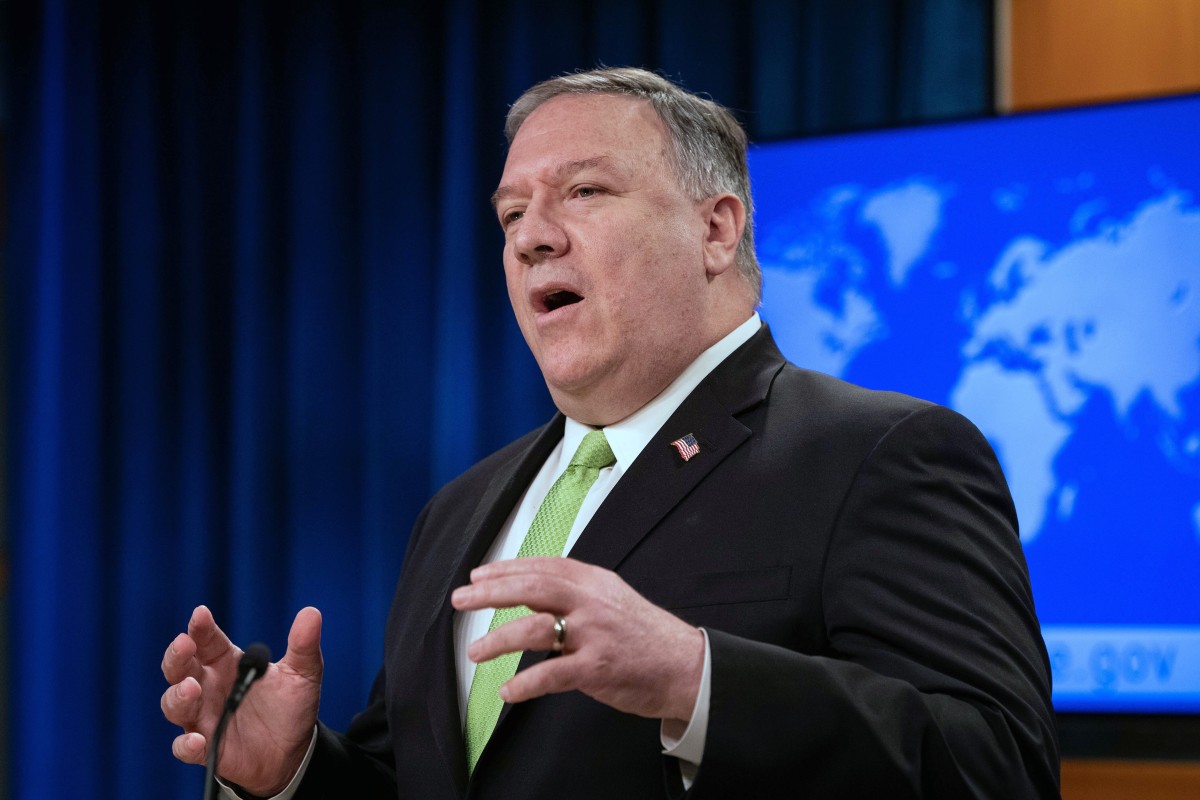 US Secretary of State Mike Pompeo made the ruling regarding Hong Kong’s status. Photo: AP