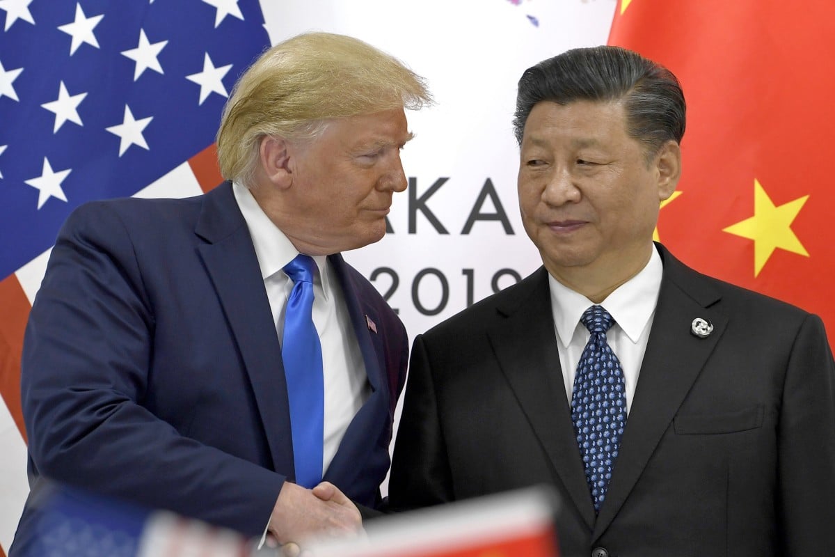 US President Donald Trump shakes hands with Chinese President Xi Jinping on the sidelines of the G20 summit in Osaka on June 29, 2019. File photo: AP