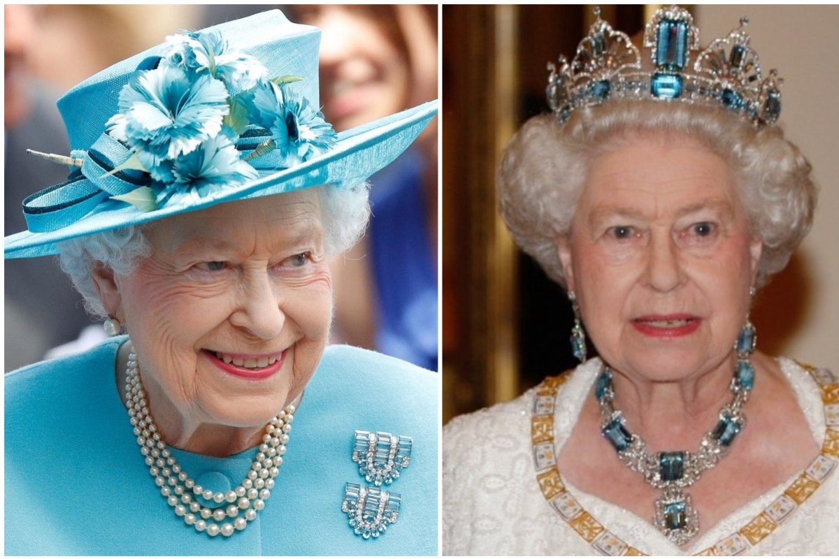 How Queen Elizabeth made waves wearing aquamarine, the treasure of ...