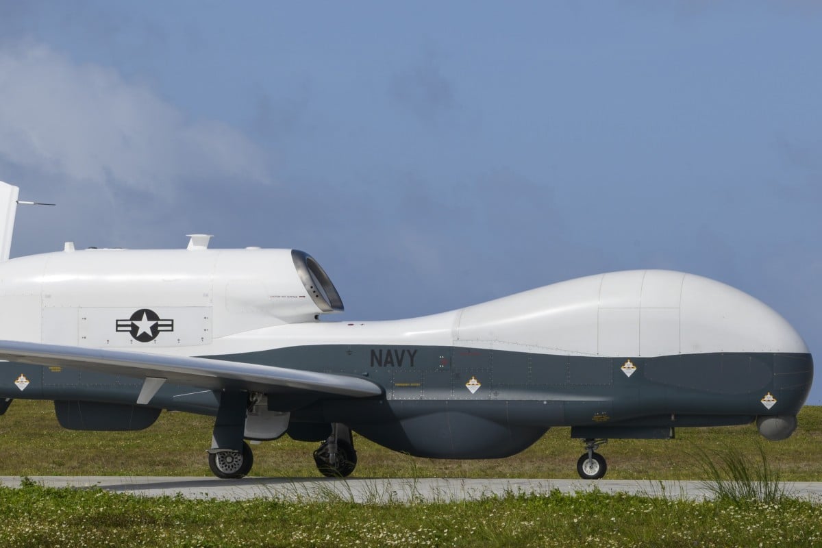 A US Navy MQ-4C Triton drone was seen flying towards the southeast of Taiwan on Wednesday. Photo: Handout