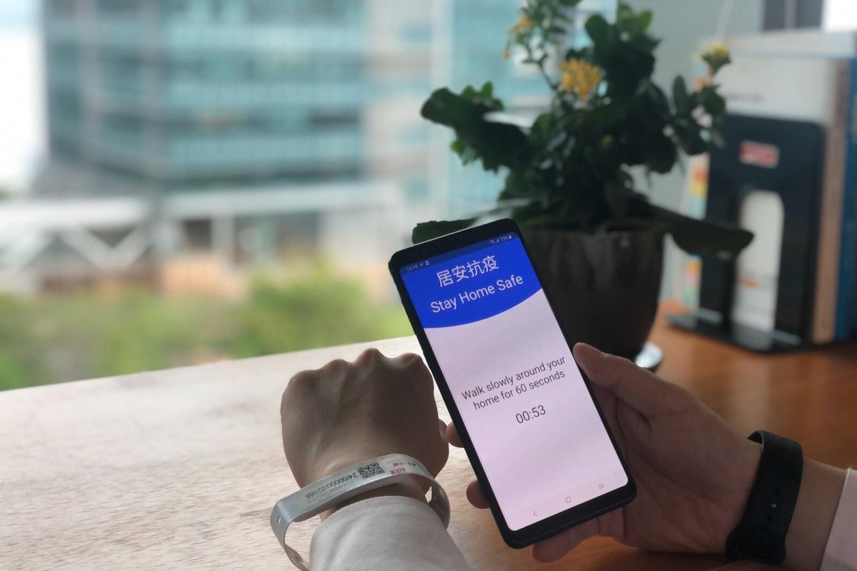 A home quarantine bracelet used in Hong Kong during the coronavirus outbreak is supported by location-tracking technology developed by Compathnion Technology, a Hong Kong Science and Technology Parks start-up.
