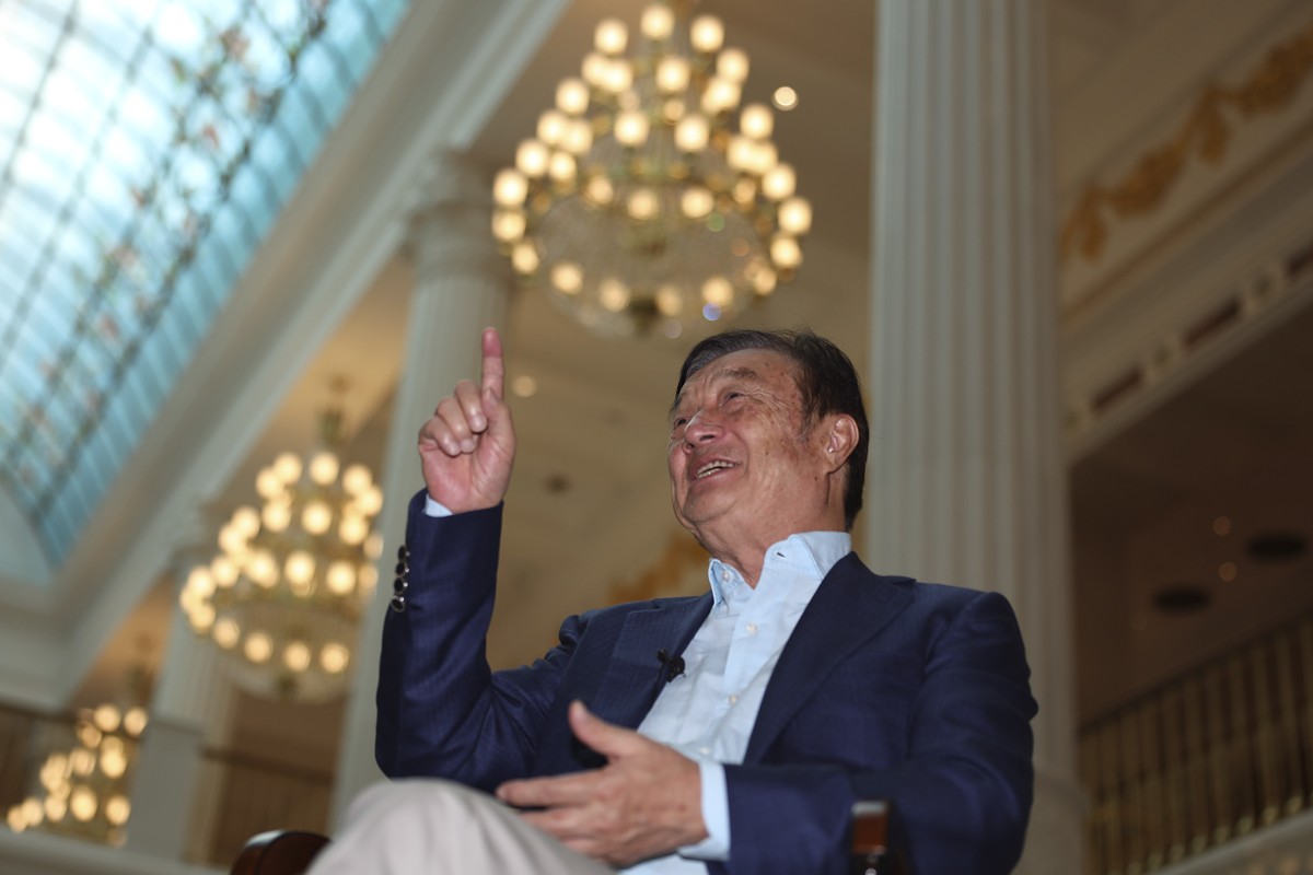 Huawei founder Ren Zhengfei speaks during an interview at the company’s campus in Shenzhen in this file photo dated Aug. 20, 2019. Photo: AP