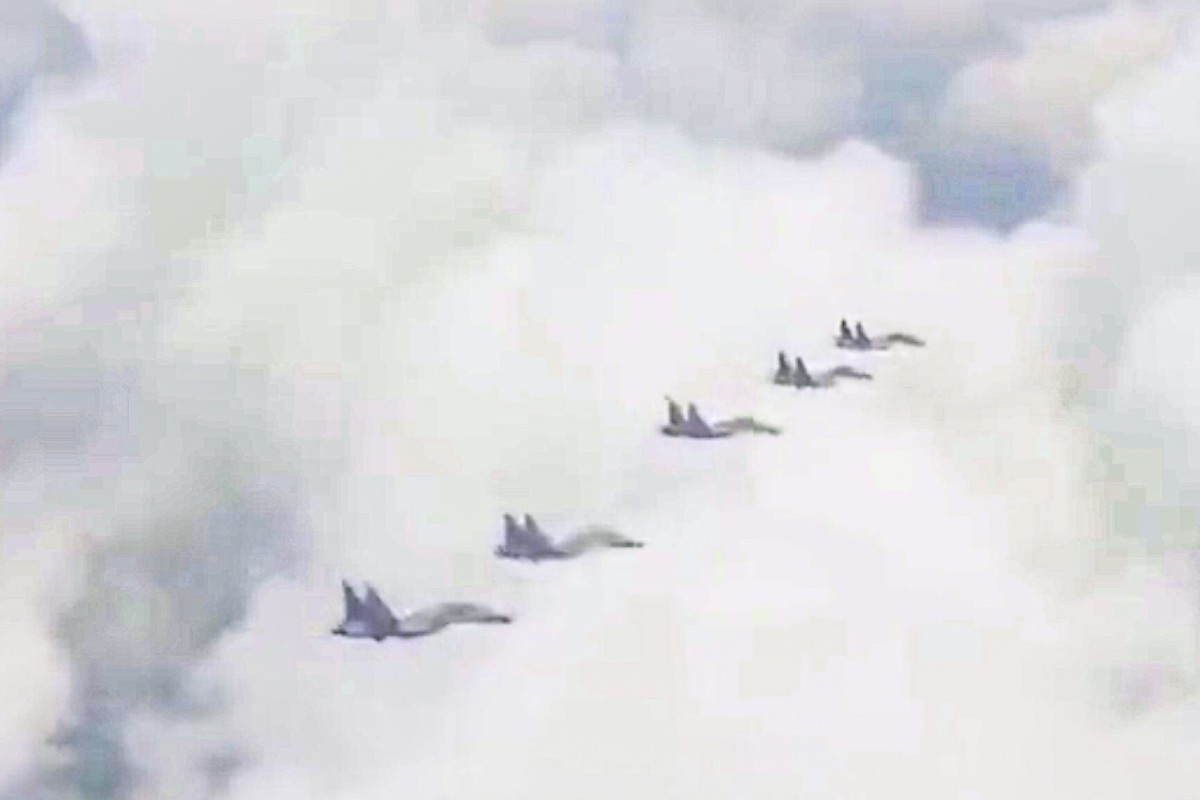 The Chinese air force has conducted a number of combat-readiness exercises in the South China Sea “recently”, according to official sources. Photo: Weibo