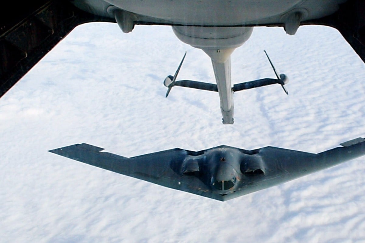 Two B-2 Spirit Stealth Bombers, such as this pictured in 2002, were among US aircraft to conduct a joint drill with Japan over the Sea of Japan on Tuesday. Photo: AFP