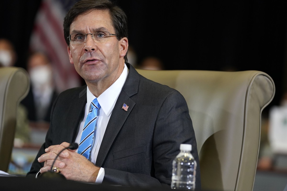 Mark Esper said the US defence department was increasingly focused on China as a threat in the Indo-Pacific and globally. Photo: AP