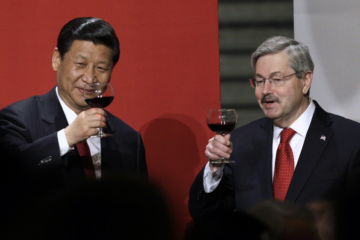 President Xi Jinping and Terry Branstad (right) in 2017. Branstad’s term as US ambassador to China will end in October. Photo: AP