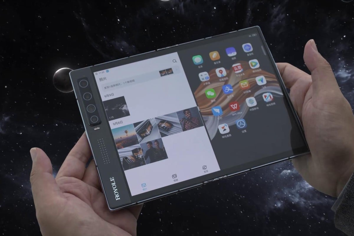 Royole boasts better screen performance on the FlexPai 2 over the first foldable phone it unveiled back in 2018. Picture: Royole