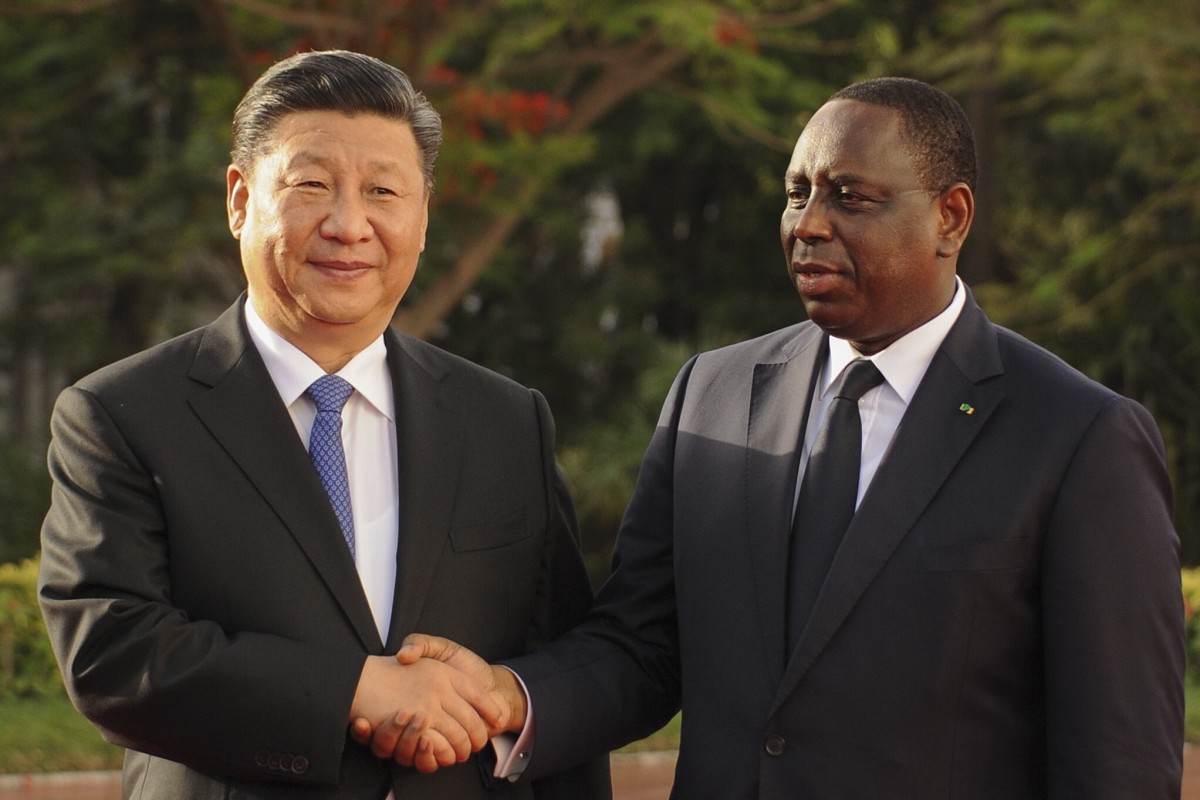 Президент Китая Си Цзиньпин с президентом Сенегала Маки Саллом в президентском дворце в Дакаре, Сенегал, июль 2018 г. Фото: EPA-EFE через STR