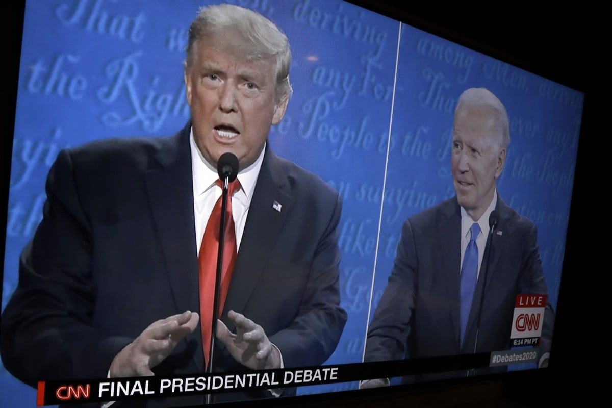 US President Donald Trump and Democratic candidate Joe Biden face off in the third presidential election debate. Photo: Handout