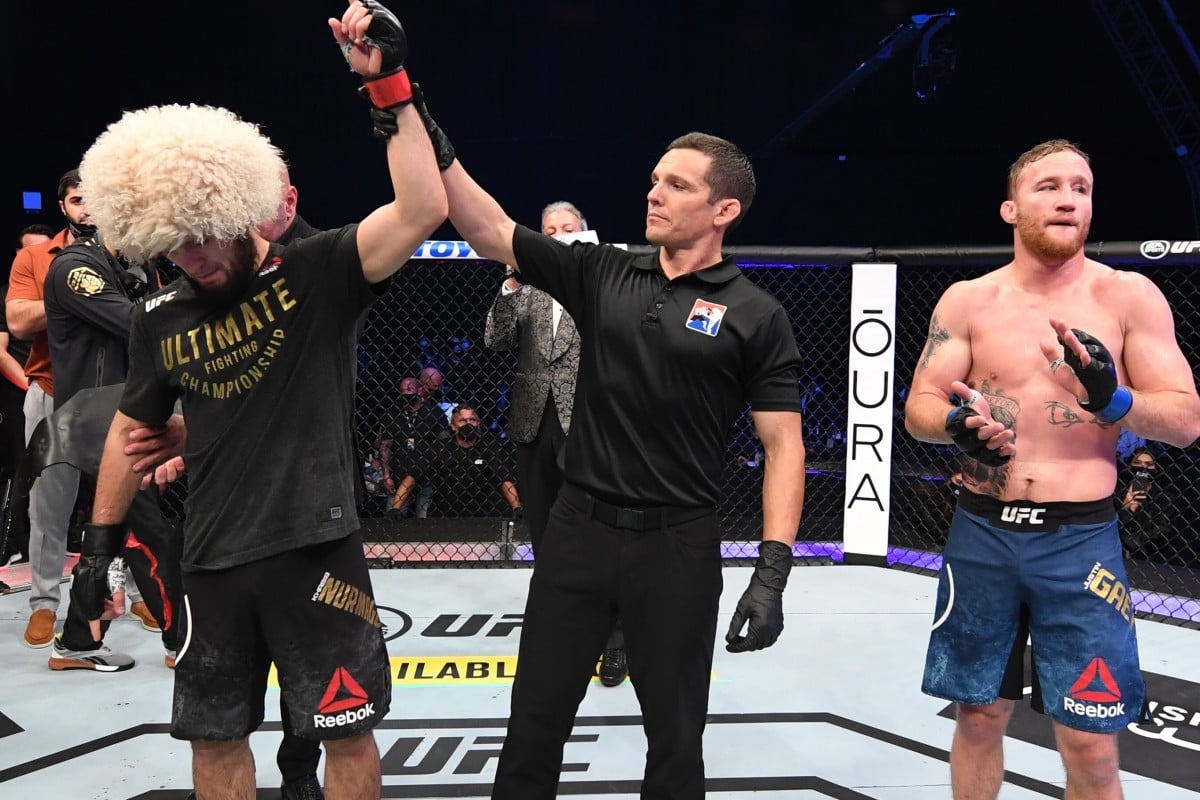 UFC 254: Khabib Nurmagomedov retires after choking out Justin Gaethje 