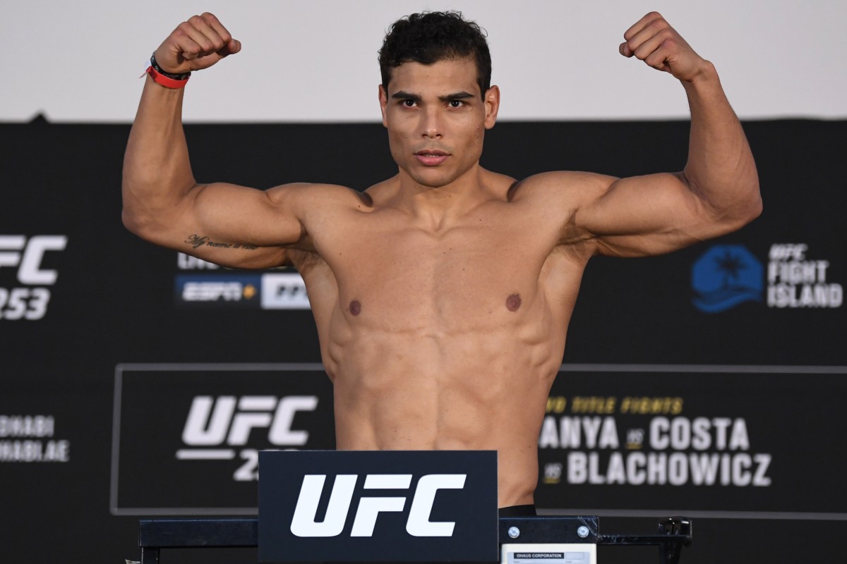 Paulo Costa at the UFC 253 weigh-ins on Fight Island in Abu Dhabi. Photo: Josh Hedges/Zuffa LLC via Getty Images