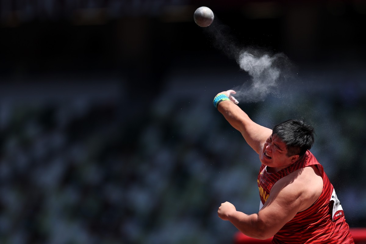 Gong Lijiao unleash a throw. Photo: Gettyimages
