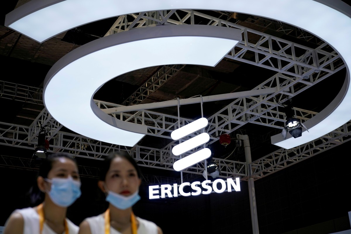 An Ericsson sign is seen at the third China International Import Expo (CIIE) in Shanghai, China November 5, 2020. Photo: Reuters
