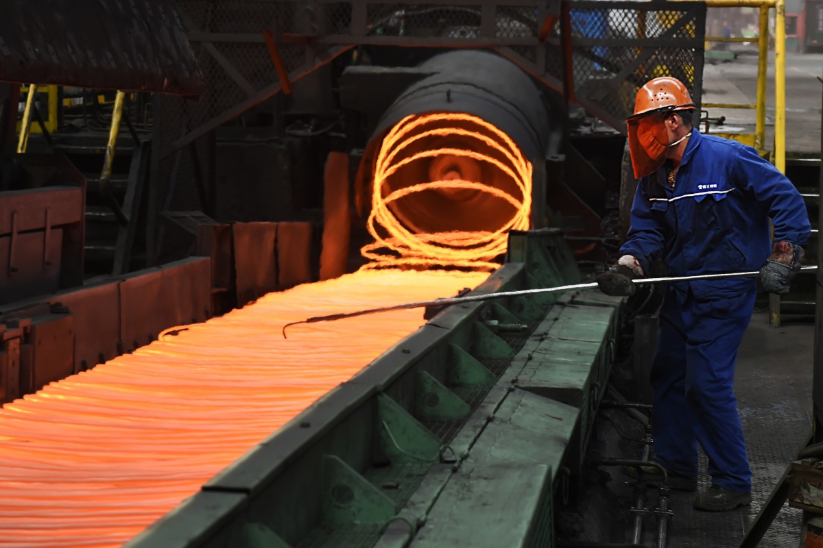 The European Union and United States blame China for excess global steel production capacity and “dirty” production technology. Photo: AP