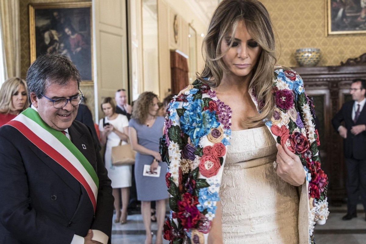 Melania trump dolce 2024 and gabbana jacket