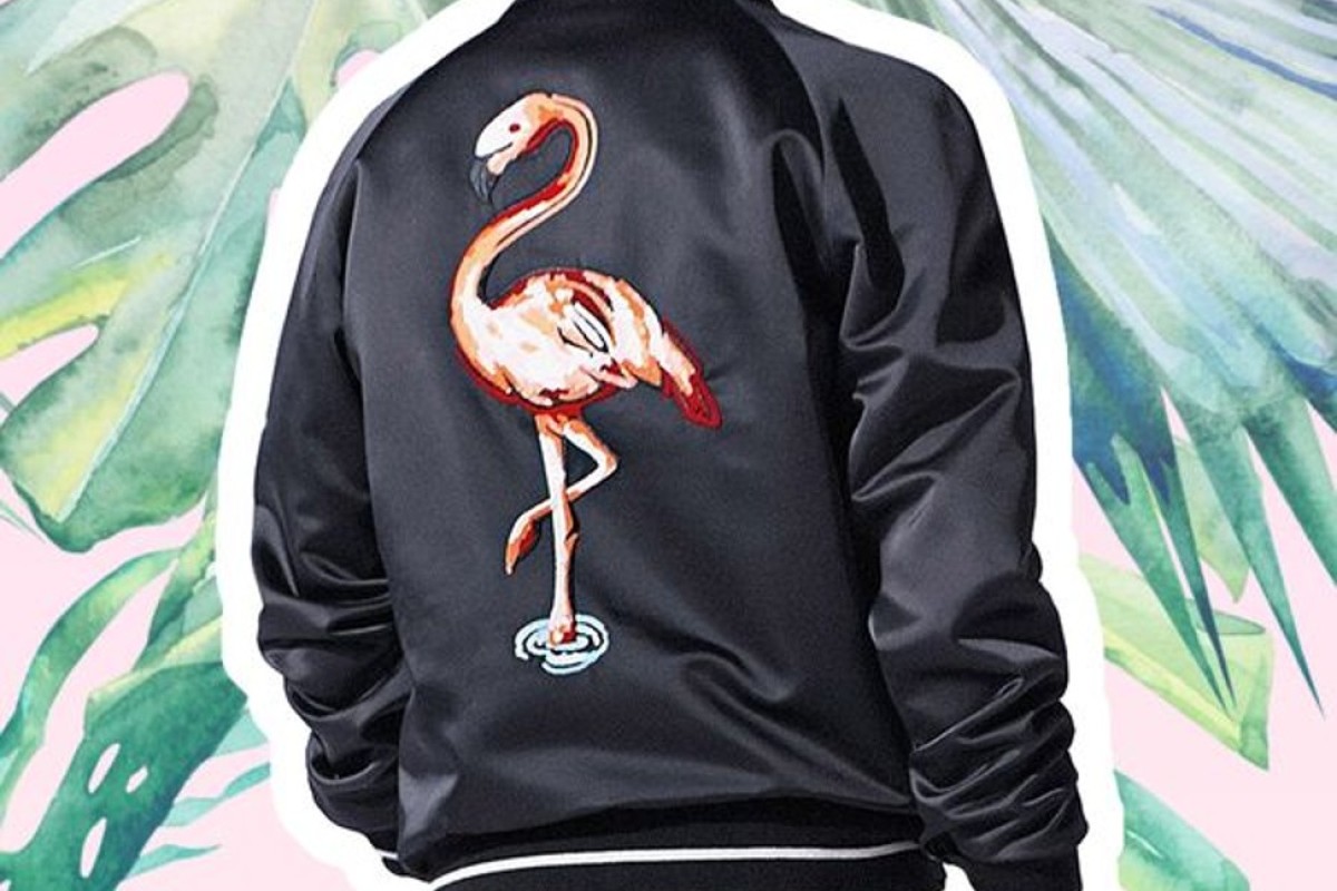 Saint laurent flamingo outlet jacket