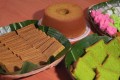 Kueh lapis, pandan chiffon cake and Nyonya kueh from Bengawan Solo. Photo: Dayu Zhang