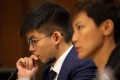 Pro-democracy activist Joshua Wong looks on during a hearing before the Congressional-Executive Commission on China at the Dirksen Senate Office Building on Capitol Hill in Washington on September 17. Photo: AFP