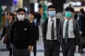 Students at Hong Kong's international airport last month. Photo: AFP