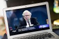 Warren Buffett speaks during the virtual Berkshire Hathaway annual shareholders meeting. Photo: Bloomberg