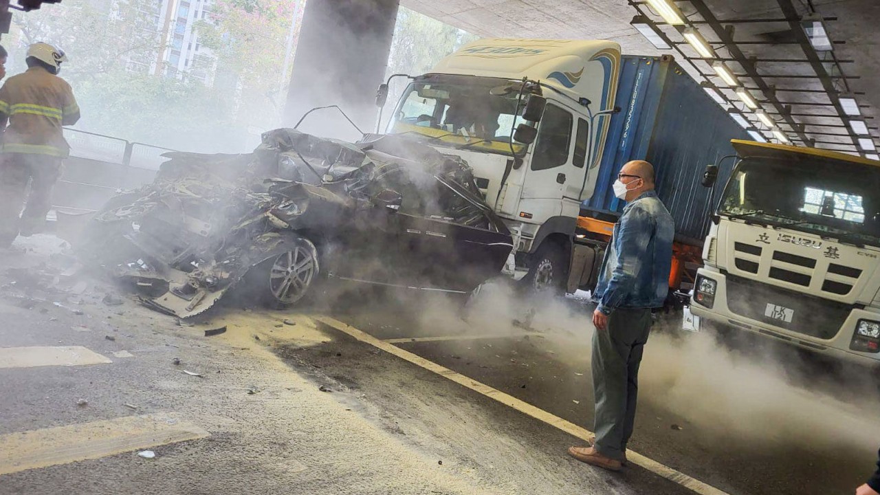 Five-car pile-up in northern Hong Kong leaves three injured