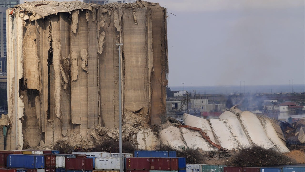Eight more grain silos collapse at blast-ravaged Beirut port